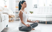 Yoga in the living room